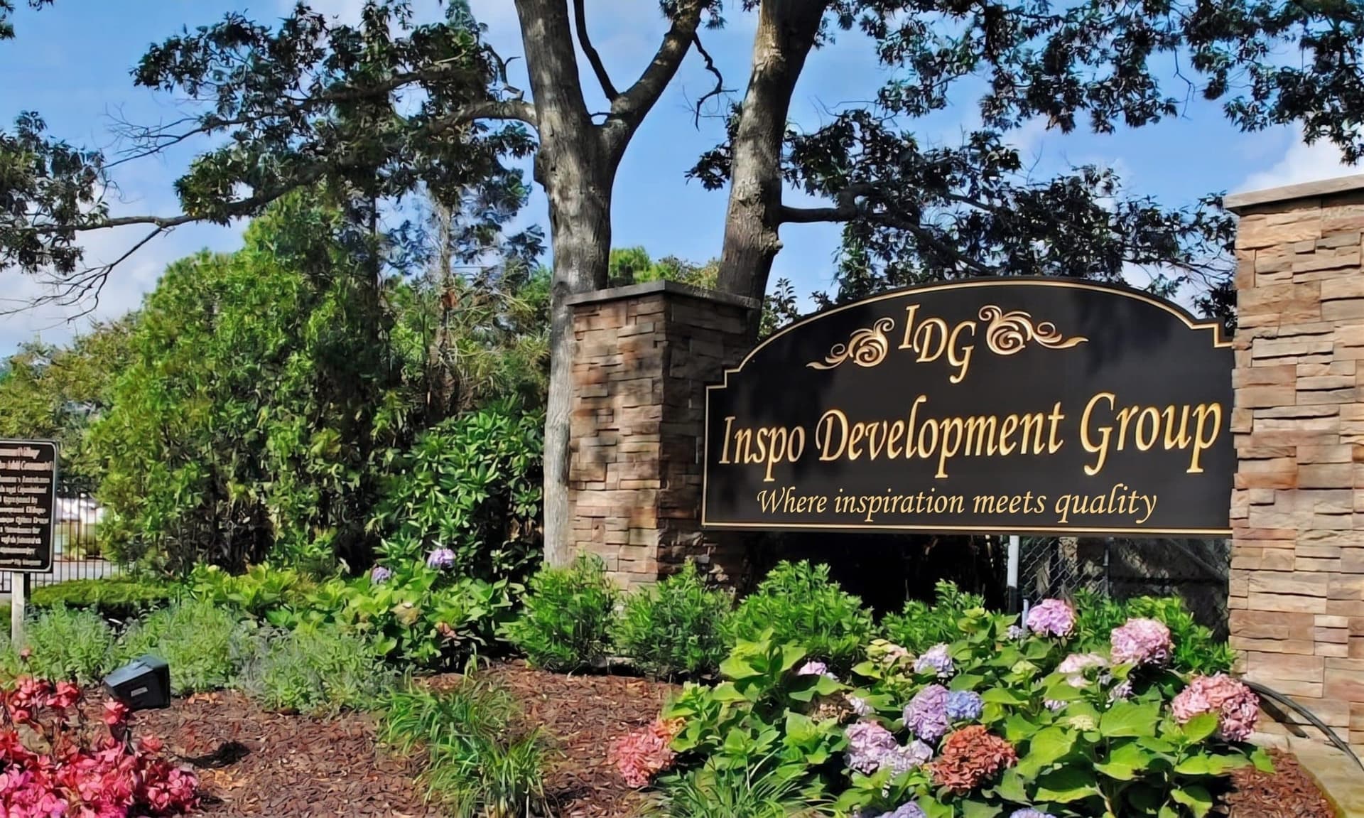INSPO Construction & Renovations entrance signage — Where Inspiration Meets Quality